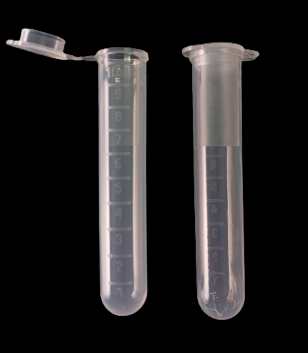 185TYA05 - Microtubo de 10 ml con tapa plana unida al tubo fondo redondo de PP autoclavable.-image