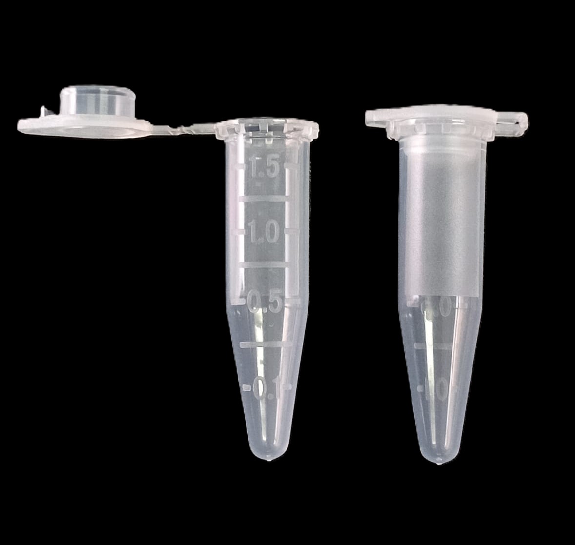 185TYA09 - Microtubo de 1,5 ml con tapa plana y cierre de seguridad de PP autoclavable, graduado con banda mate-image