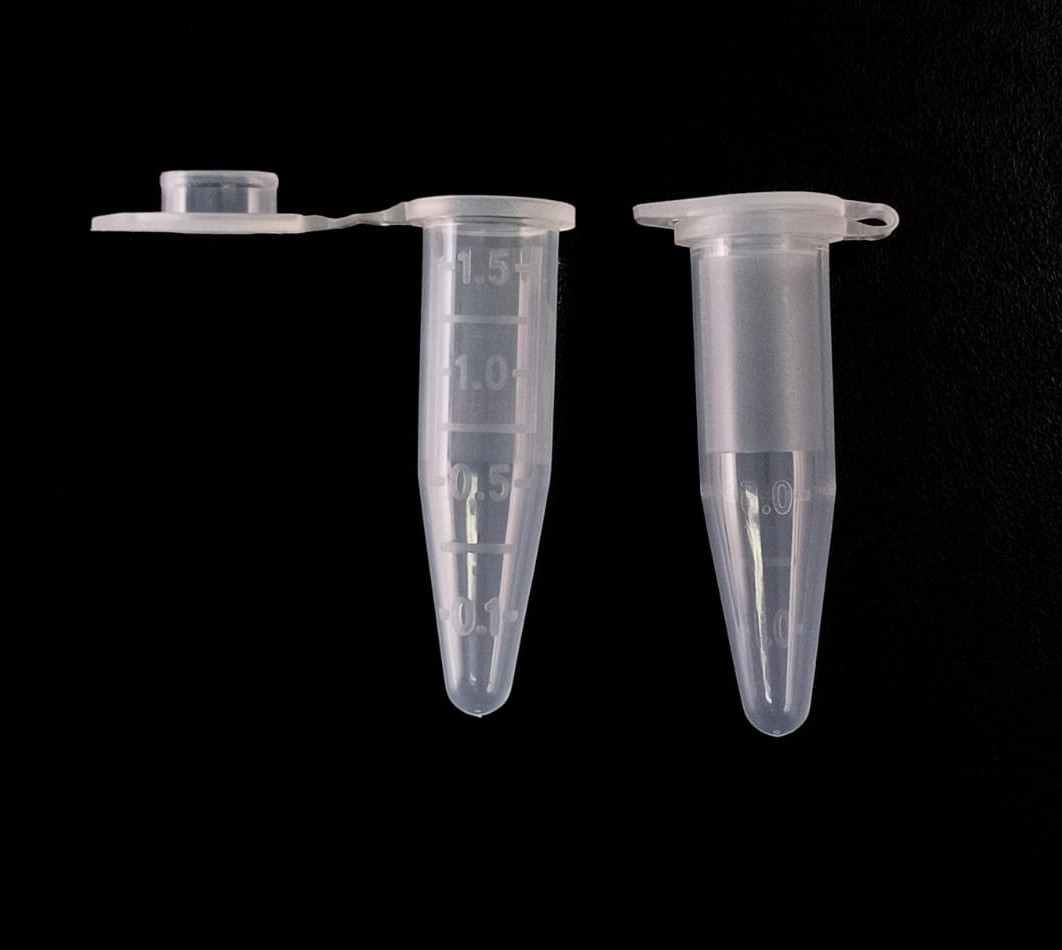 185TYA10 - Microtubo de 1,5 ml con tapa plana unida al tubo de PP autoclavable, graduado con banda mate-image