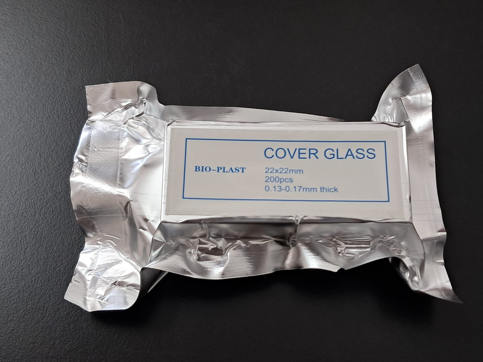 985TYI-2222C - Cubreobjetos 22 x 22 - Con envoltorio de aluminio individual, envasados al vacío-image