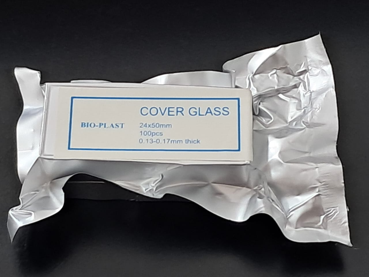 985TYI-2450C - Cubreobjetos 24 x 50 - Con envoltorio de aluminio individual, envasados al vacío-image