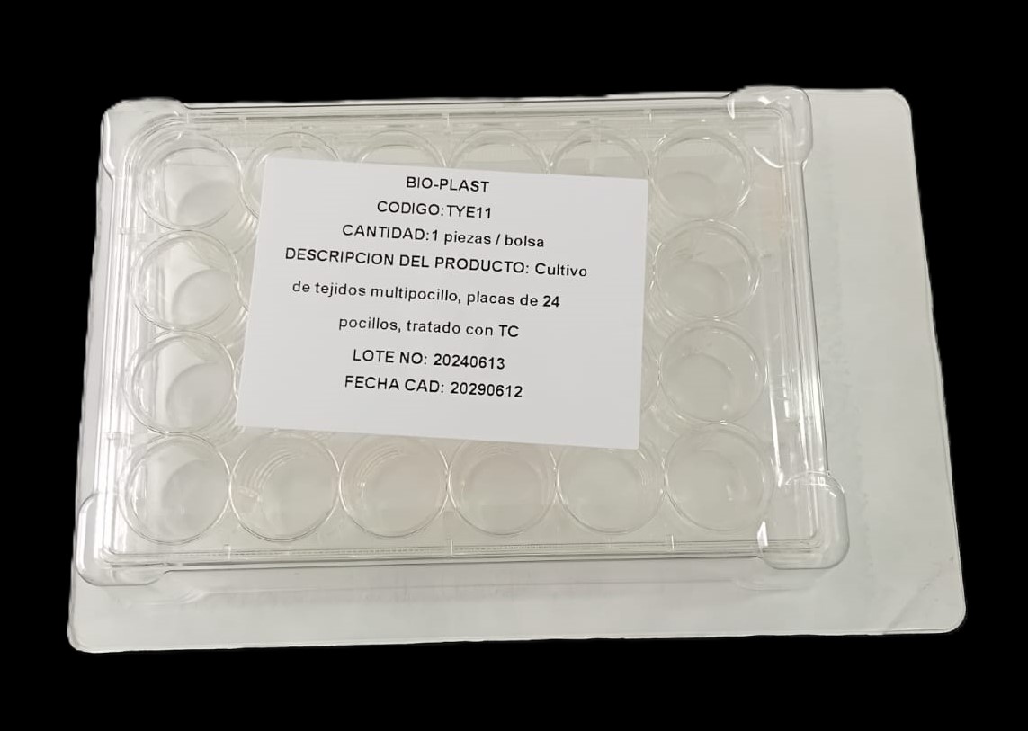 785TYE11 - Placas De 24 pocillos para CULTIVO CELULAR estéril R.GAMMA - TC TRATADO libre de DNAsa RNAsa y pirogeno CON TAPA-image