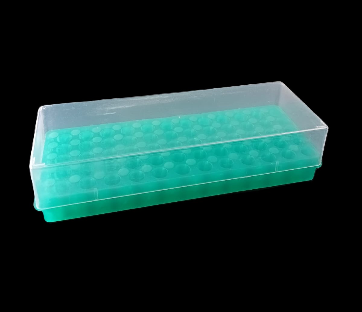 285TYA19-1 - Gradillas reversibles de 1.5 y 0.5 ml en PP autoclavable 60 pocillos CON TAPA TRANSPARENTE-image