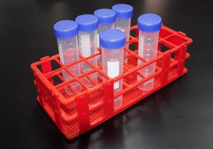 285TYD22-1 - Gradillas desmontables 21 tubos de 30 mm de diámetro en PP autoclavable-image