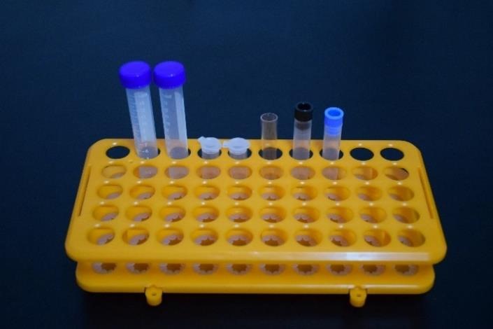 285TYD25 - Gradillas MULTIFUNCION desmontable para 50 tubos de 5/10/15 ml en PP autoclavable en color NARANJA-image